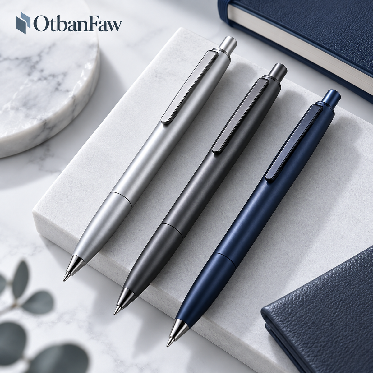 OtbanFaw™ Premium Metal Gel Pen Set – Minimalist Executive Writing Pens