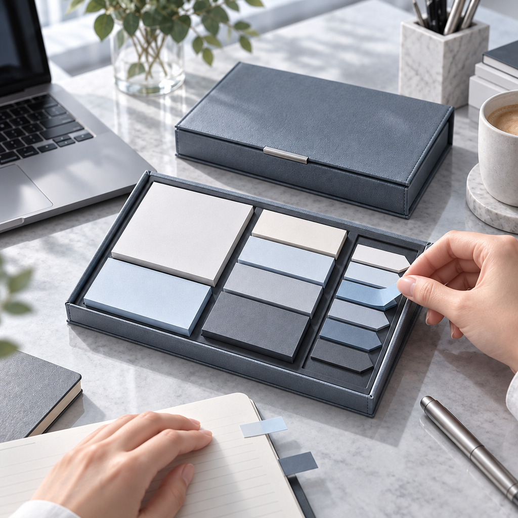OtbanFaw™ Luxury Sticky Notes & Page Marker Set – Premium Desk Notes Kit