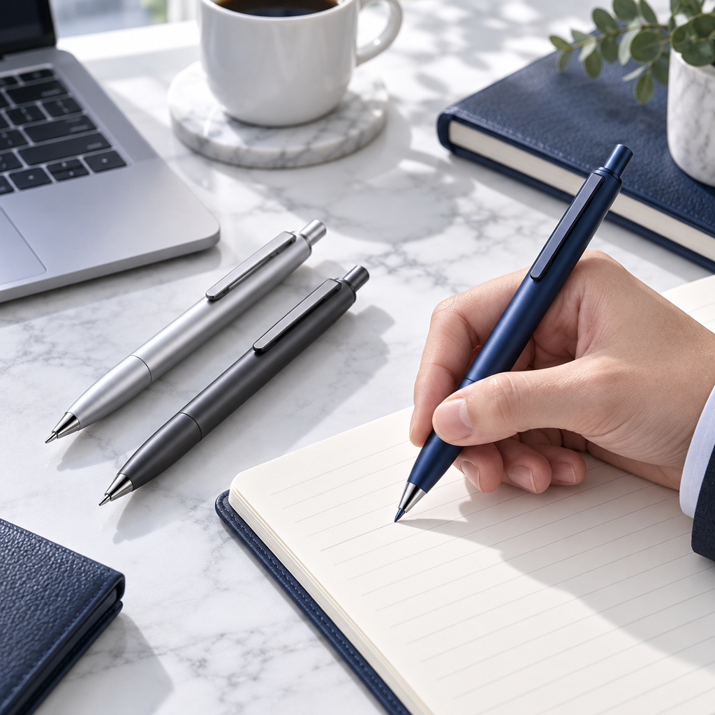OtbanFaw™ Premium Metal Gel Pen Set – Minimalist Executive Writing Pens