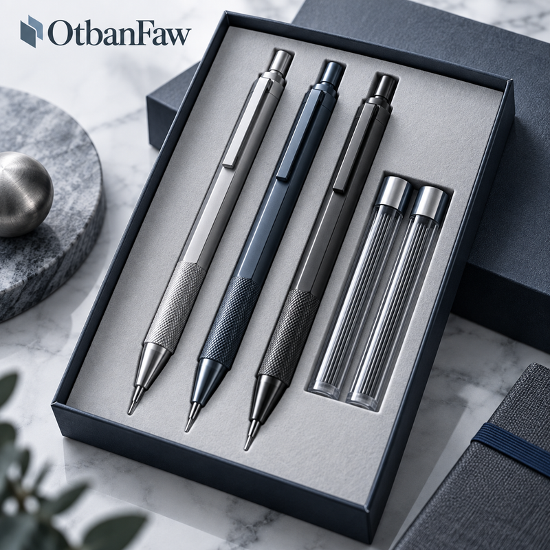OtbanFaw™ Luxury Mechanical Pencil Gift Set – Precision Metal Drafting Pencils