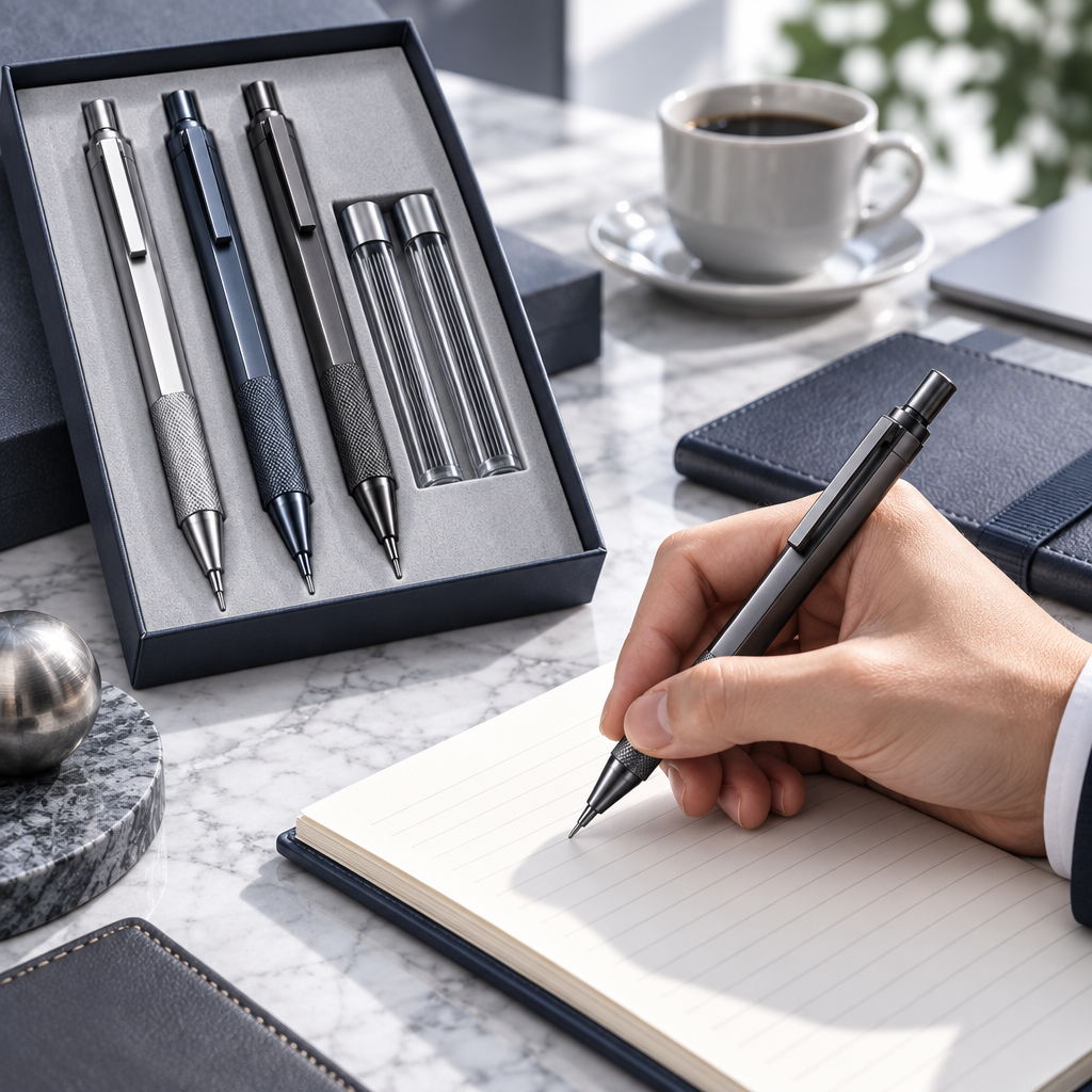 OtbanFaw™ Luxury Mechanical Pencil Gift Set – Precision Metal Drafting Pencils