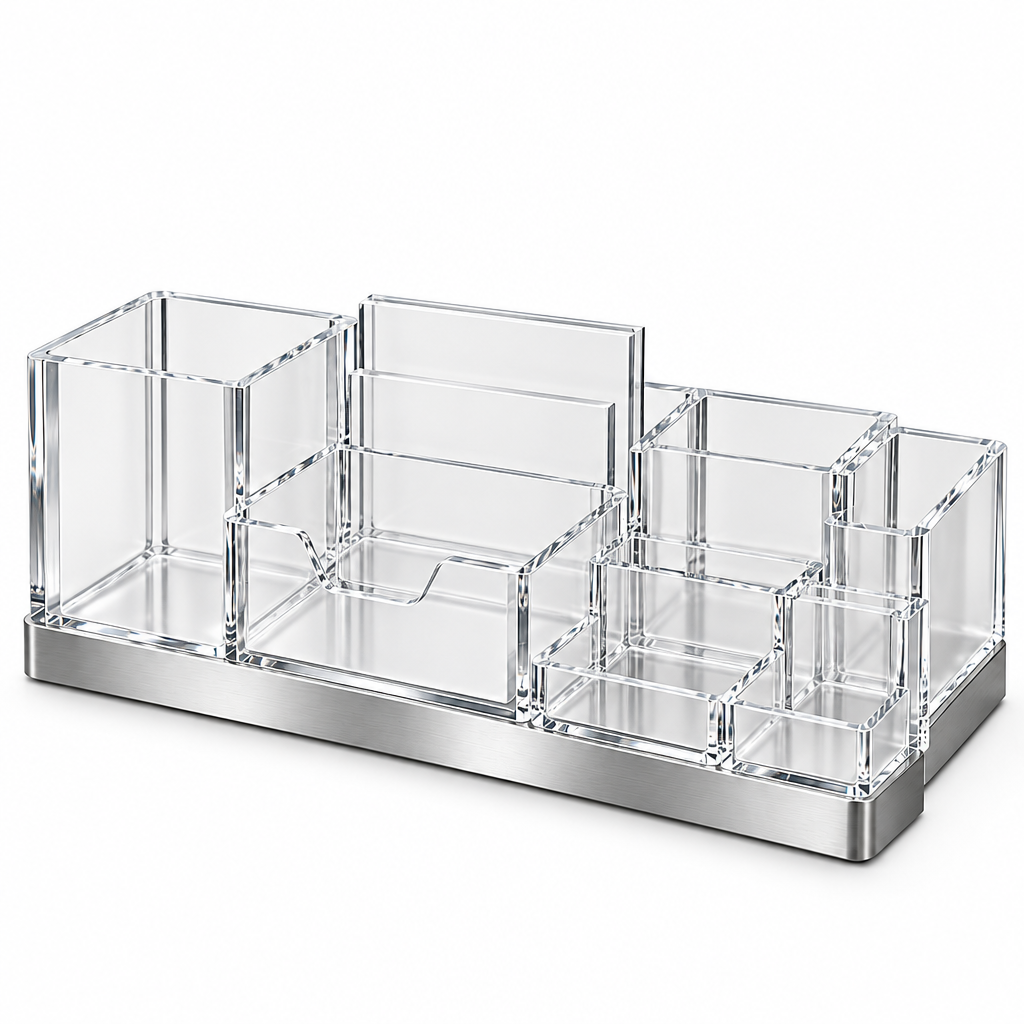 OtbanFaw™ Acrylic Desk Organizer Set – Clear Office Storage System