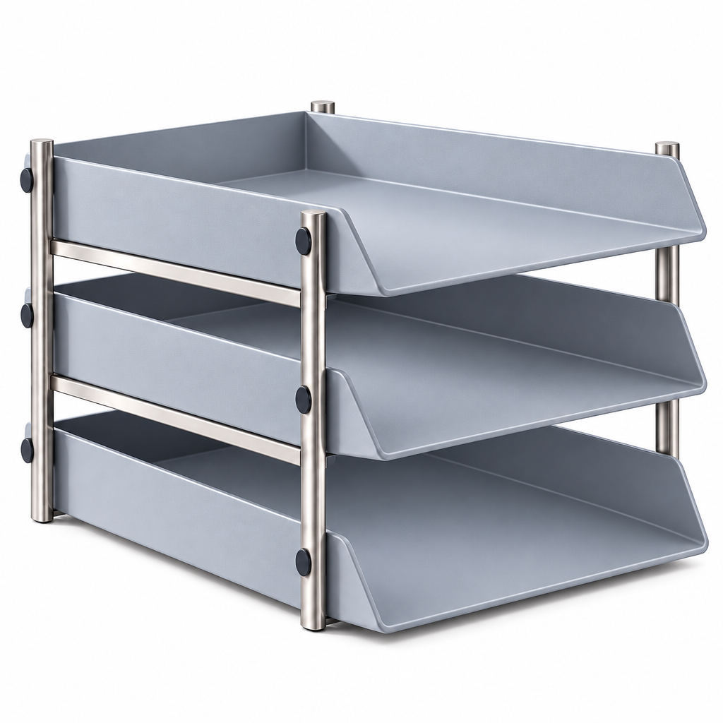 OtbanFaw™ Multi-Level Document Tray – Minimal Office Paper Organizer